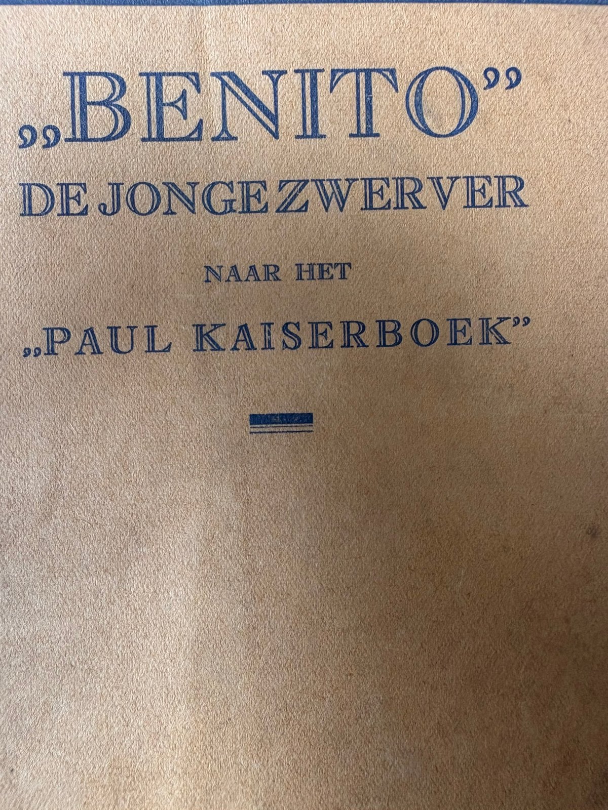 “Benito” de jonge zwerver, Ophalen of Verzenden, Zo goed als nieuw, Ballet of Musical