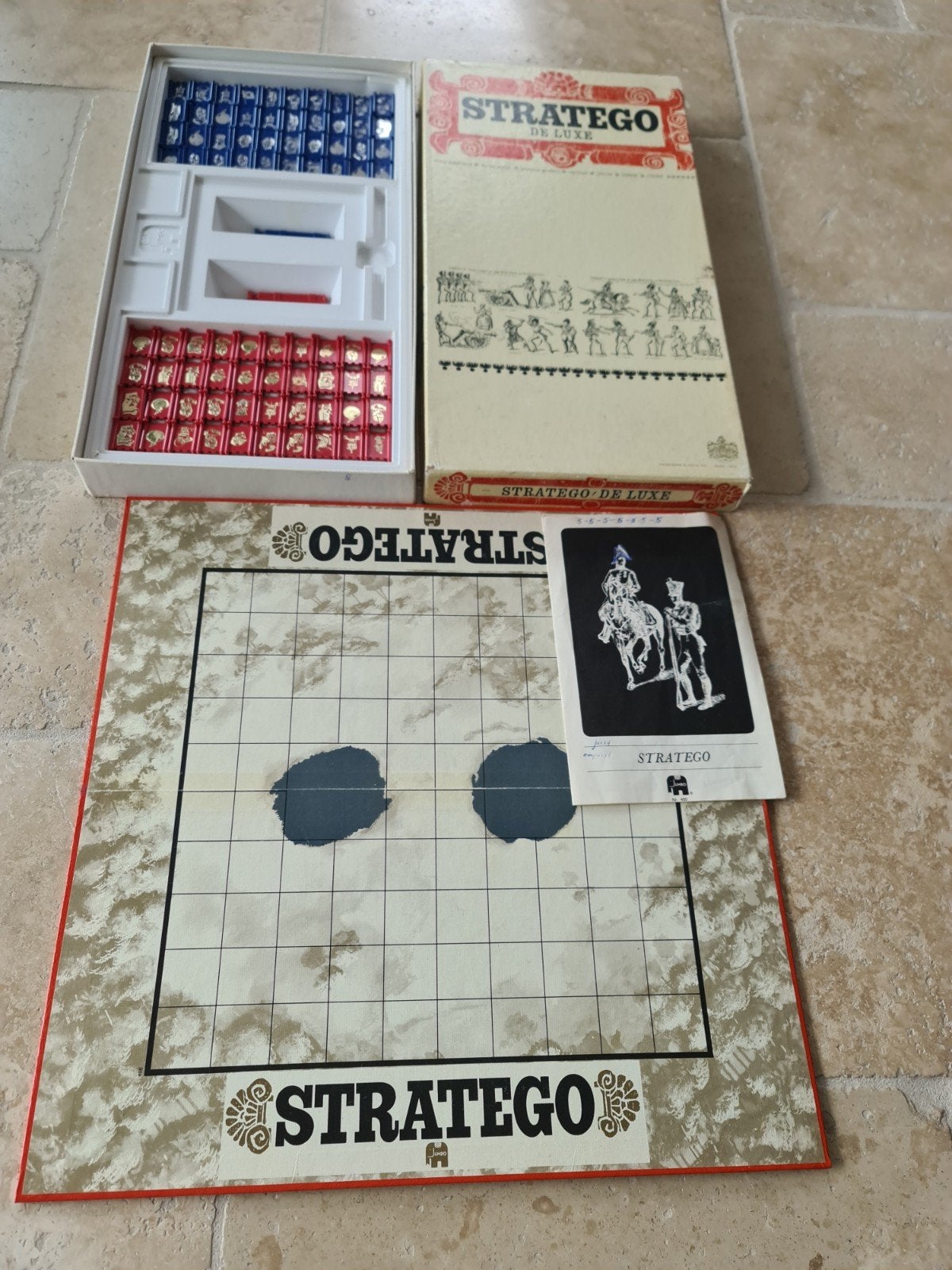 Vintage Stratego De Luxe - Compleet met Admiraal Staf, Een of twee spelers, Ophalen of Verzenden, Zo goed als nieuw, Jumbo