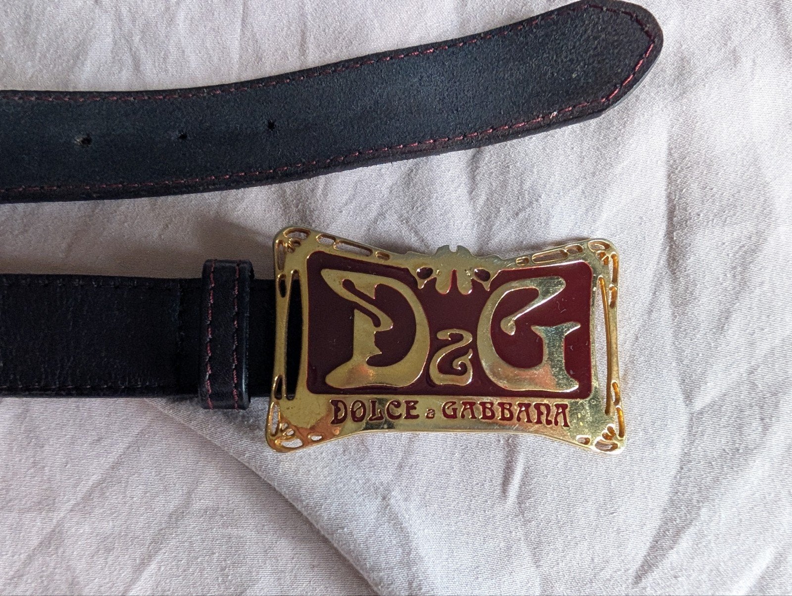 Dolce & Gabbana D&G Riem met opvallende gesp, Dolce & Gabbana, 80 tot 90 cm, 3 tot 5 cm, Heupriem