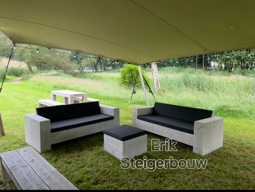 Steigerhout Loungeset Loungebank Tuinbank Terras Horeca Bank, Tuin en Terras, Tuinbanken, Nieuw, Hout, Verzenden