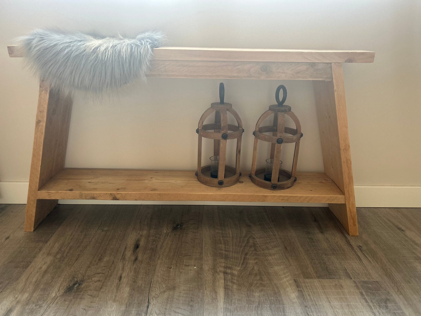 Steigerhout Sidetable, Ophalen, 100 tot 150 cm, Zo goed als nieuw, Minder dan 25 cm