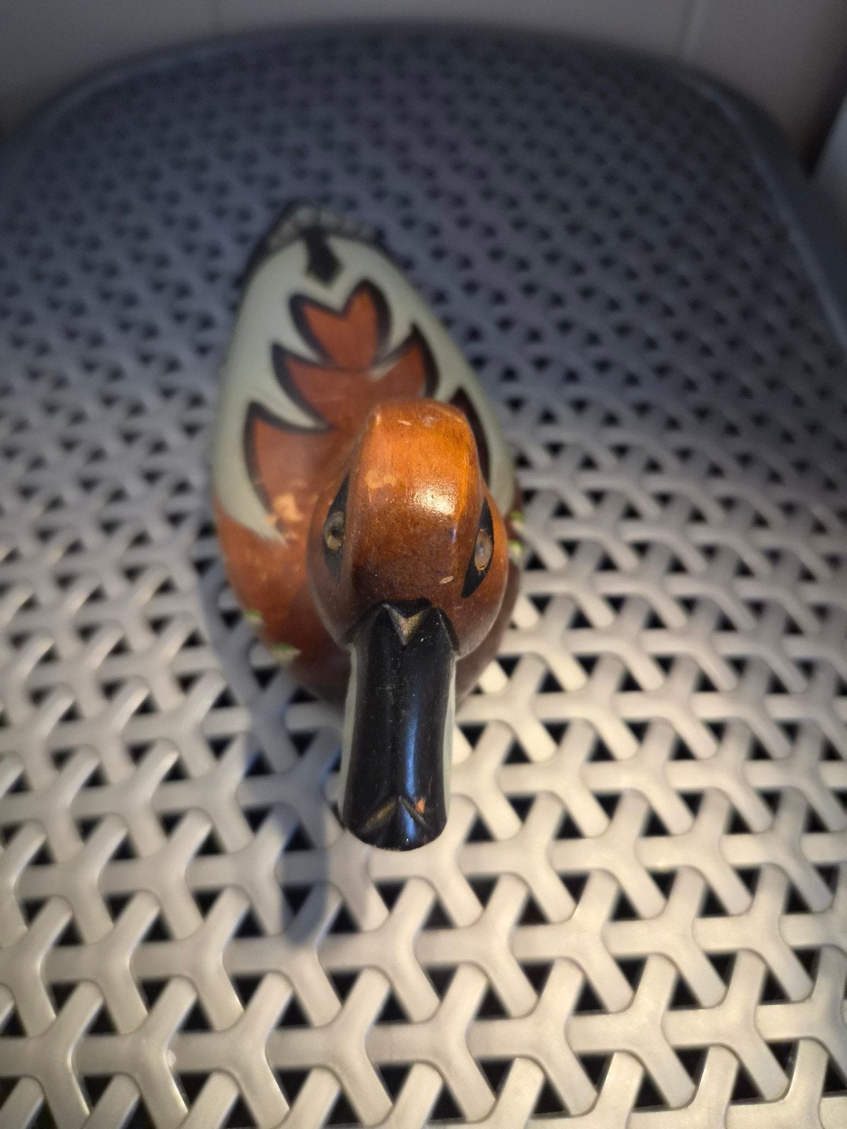 Houten eend decoratie - Handgeschilderd, Ophalen of Verzenden