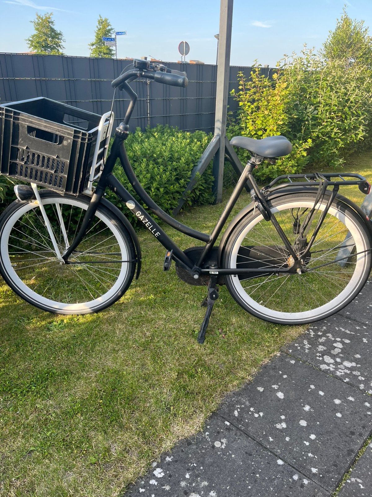 Transportfiets Gazelle Puur NL zwart/wit, Ophalen, Terugtraprem, Gebruikt, Versnellingen