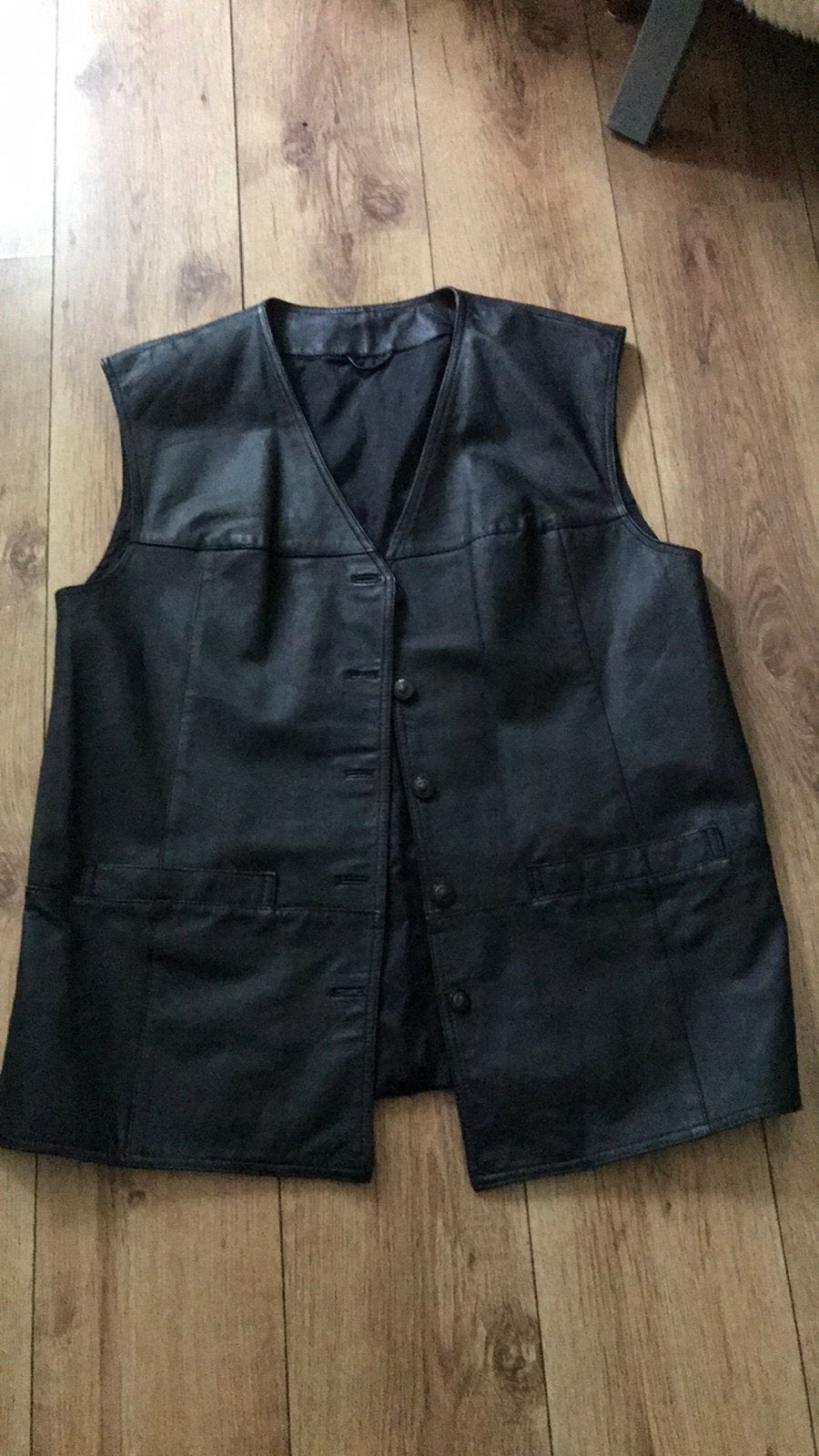 Leren vest, mt 44, Ophalen of Verzenden, Gedragen, Bruin