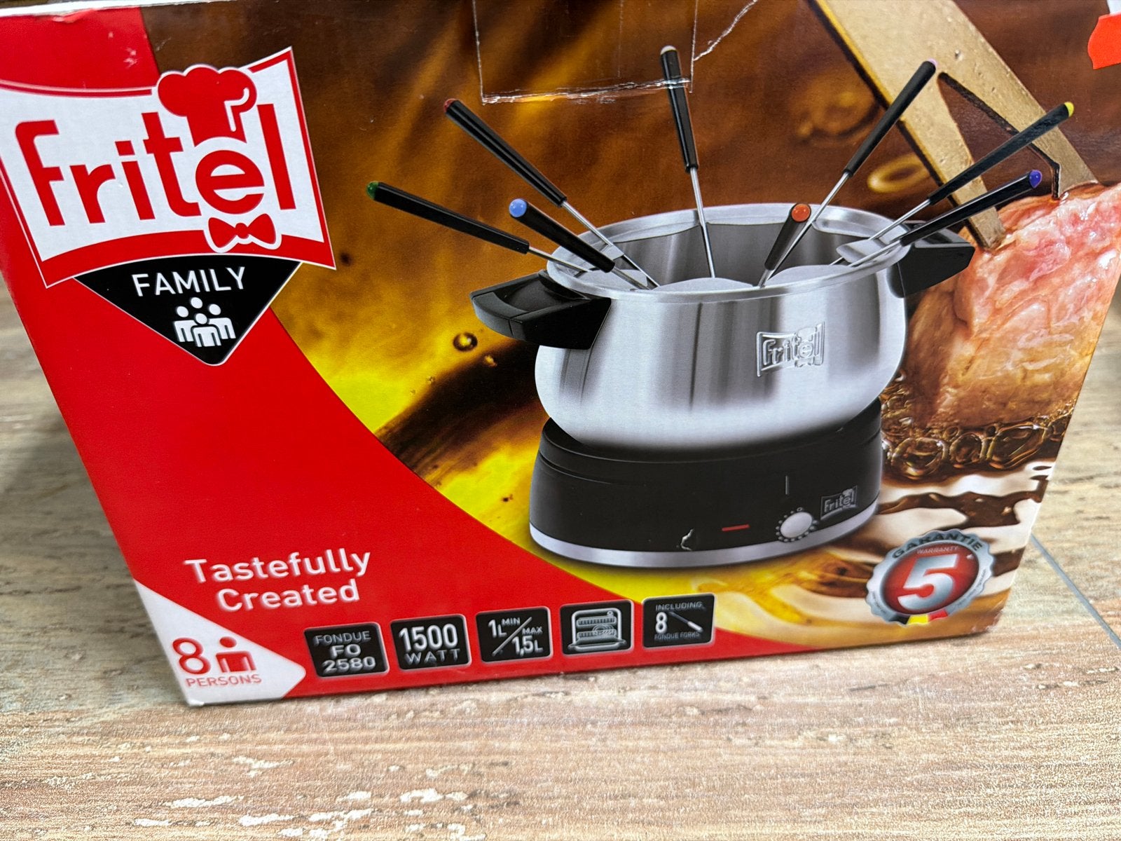 Fritel Family Fondue FO 2980 - in doos, Ophalen of Verzenden, Nieuw, Elektrisch, Fondueset