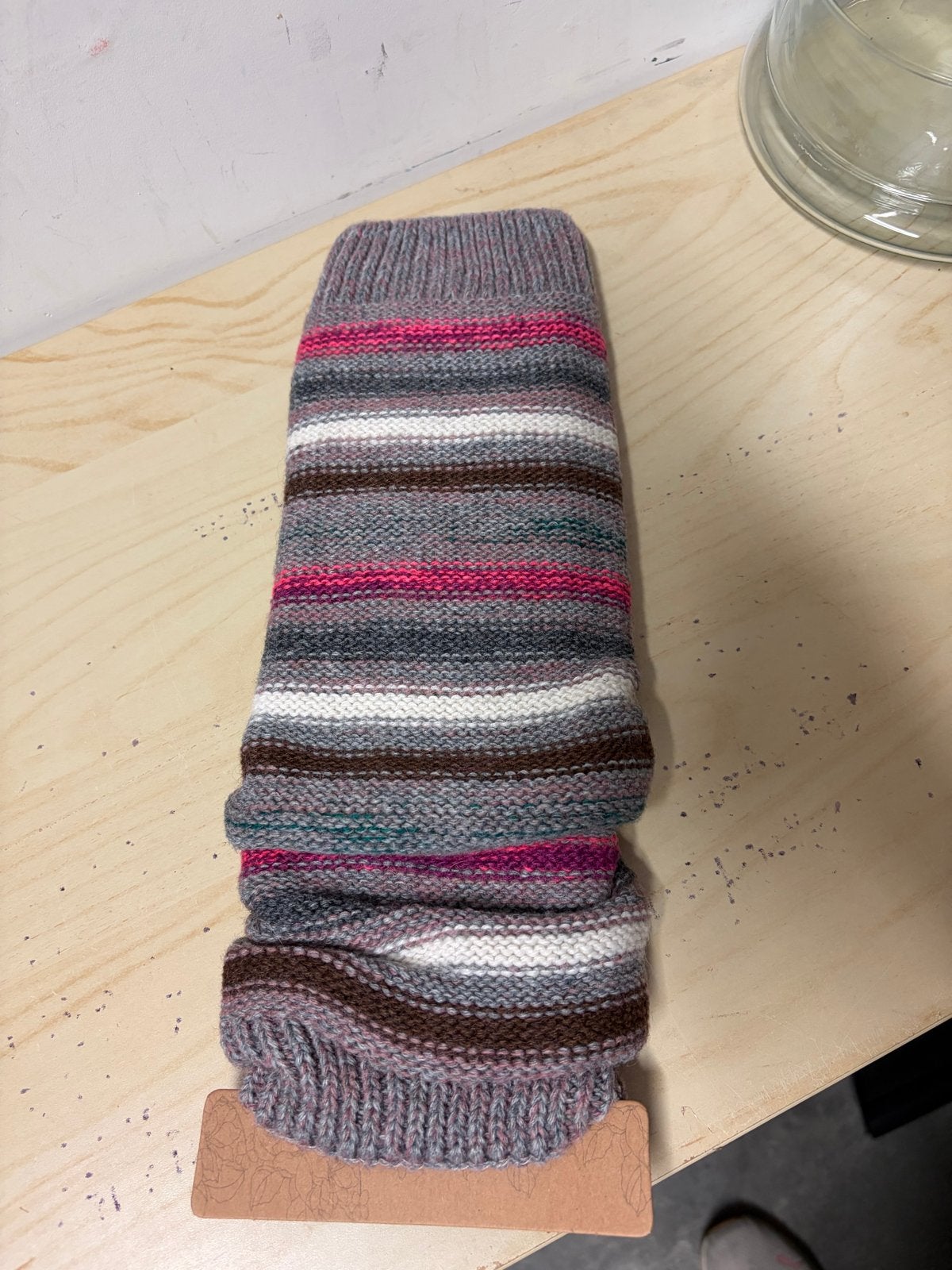 Gestreepte beenwarmers van 100% viscose, Legging, Meerkleurig, Nieuw, Overige maten