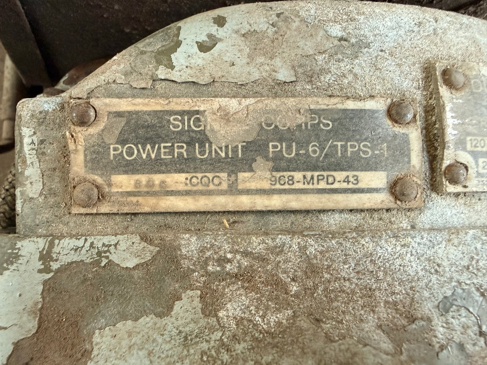 SIGNAL CORPS Power Unit Generator ww2 stationaire motor, Ophalen of Verzenden, Gebruikt