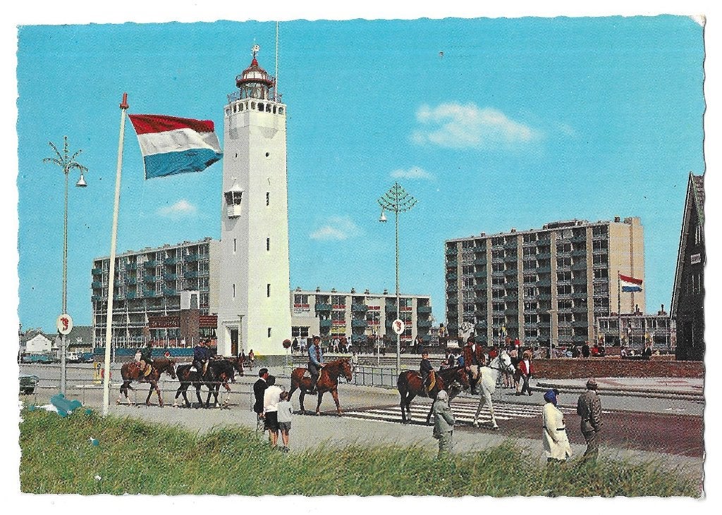 AK Noordwijk aan Zee - Vuurtorenplein, Verzenden, 1960 tot 1980, Ongelopen, Zuid-Holland
