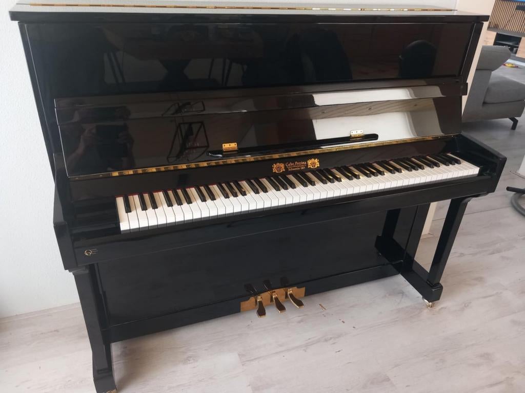 PERZINA Piano UP-122 zwart hoogglans 5 jaar garantie, Ophalen of Verzenden, Zo goed als nieuw, Zwart, Hoogglans