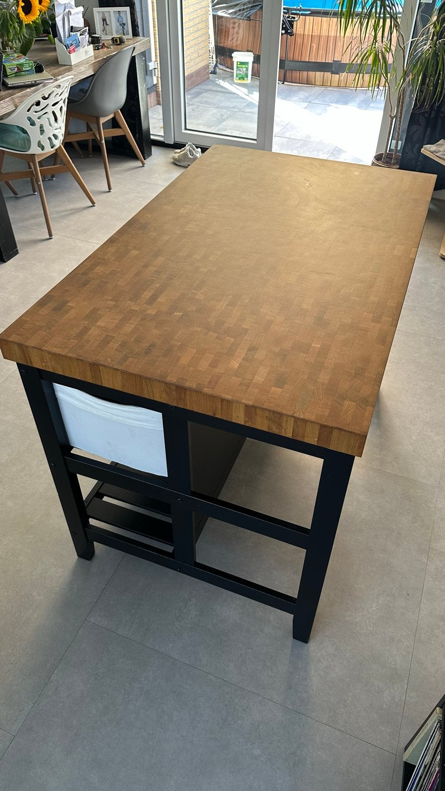 ikea vadholma, Huis en Inrichting, Tafels | Eettafels, Ophalen, 100 tot 150 cm, Eikenhout, Zo goed als nieuw