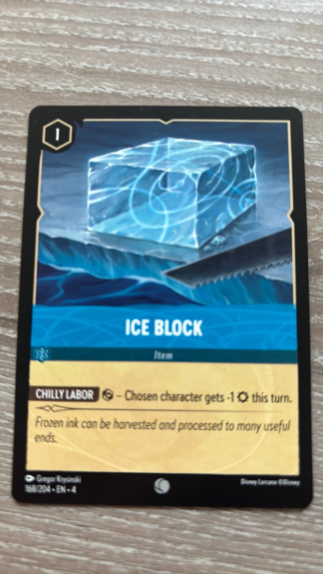 Disney Lorcana Ice Block 168-204 4URS nonfoil, Ophalen of Verzenden, Zo goed als nieuw