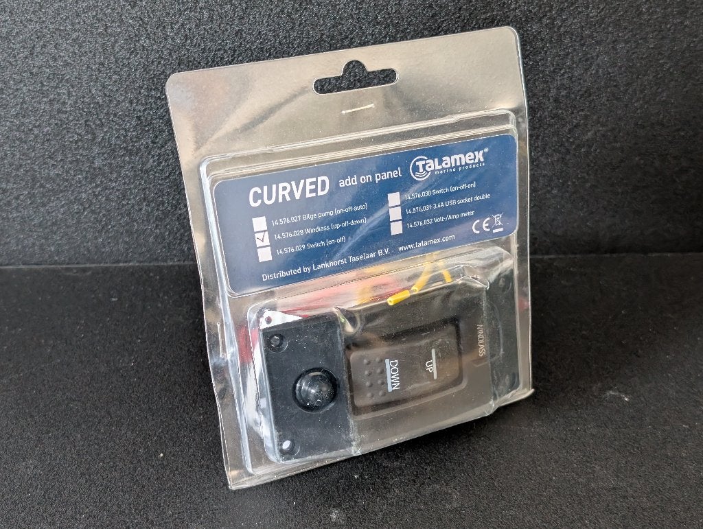 Talamex Curved ankerlier schakelaar UP-OFF-DOWN nieuw, Ophalen of Verzenden, Nieuw, Motor en Techniek