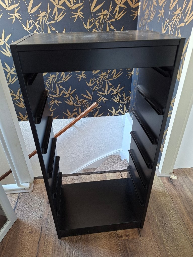 Ikea trofastkast zwart 46x30x94, Ophalen, Gebruikt, 5 laden of meer, 50 tot 100 cm