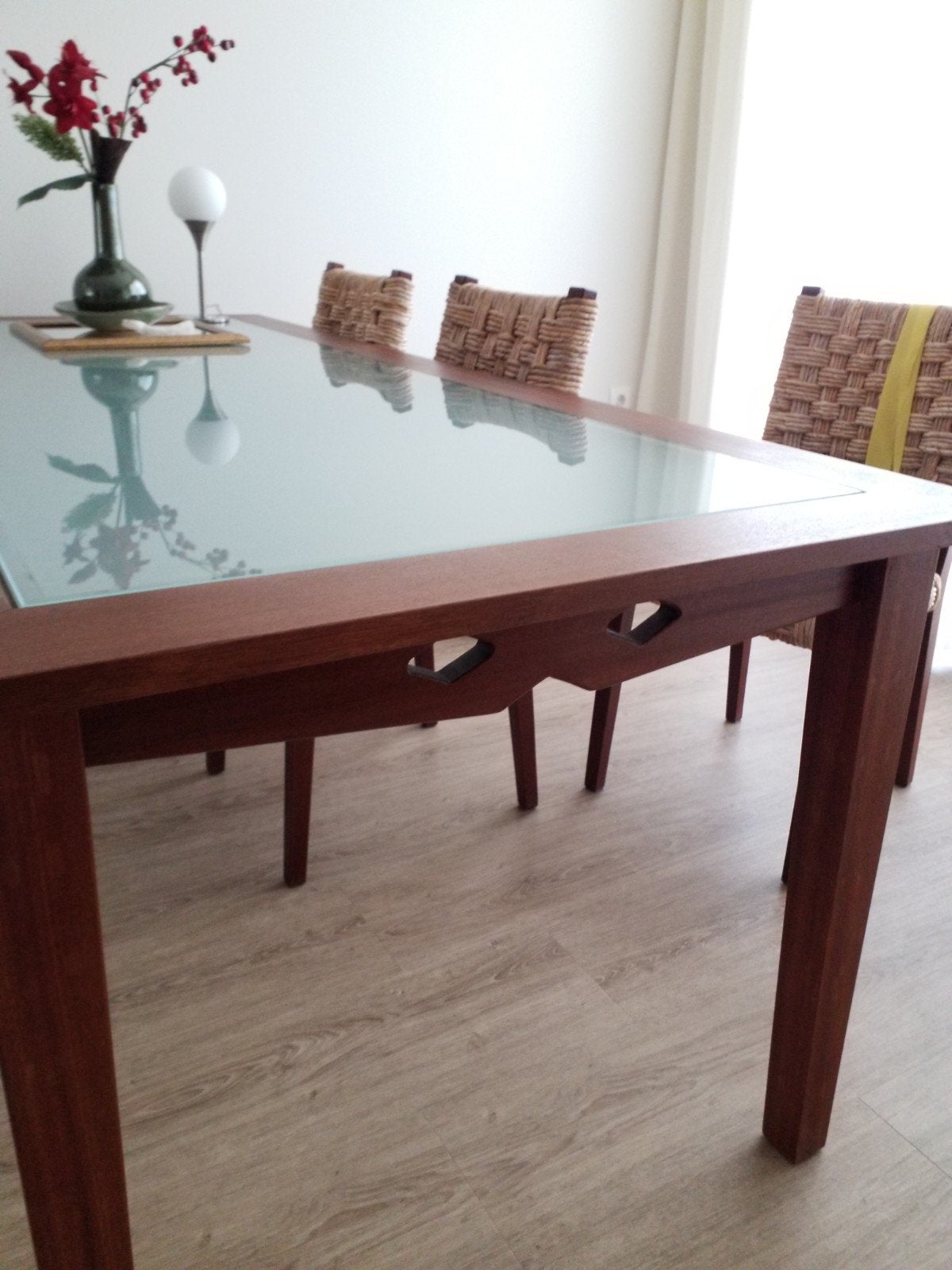 eetkamertafel ., Huis en Inrichting, Tafels | Eettafels, Ophalen, Gebruikt, 50 tot 100 cm, Glas