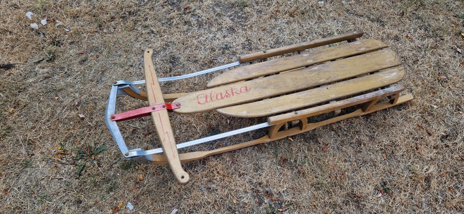 Vintage stuurslee Alaska - slee, Ophalen