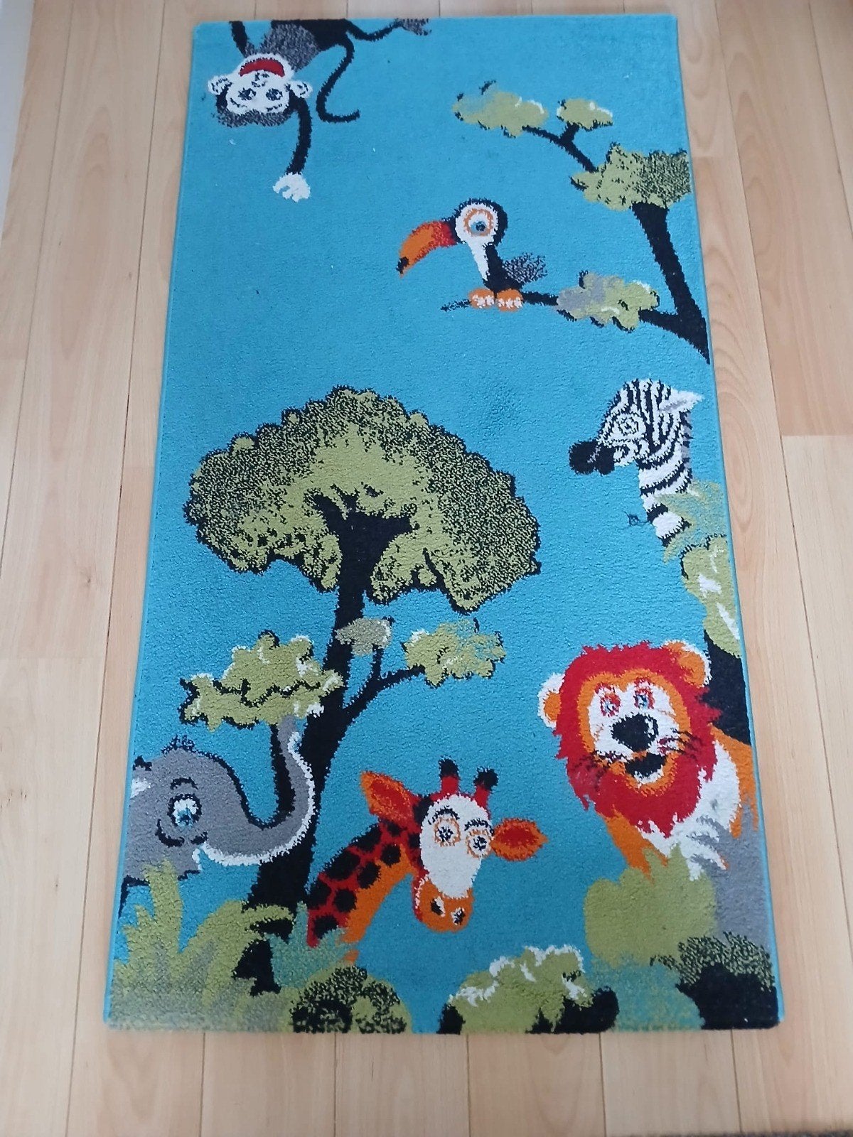 Kinderkleed 'SKY' met jungle dieren - 80x150 cm, Ophalen, Groen, Gebruikt, 100 tot 150 cm