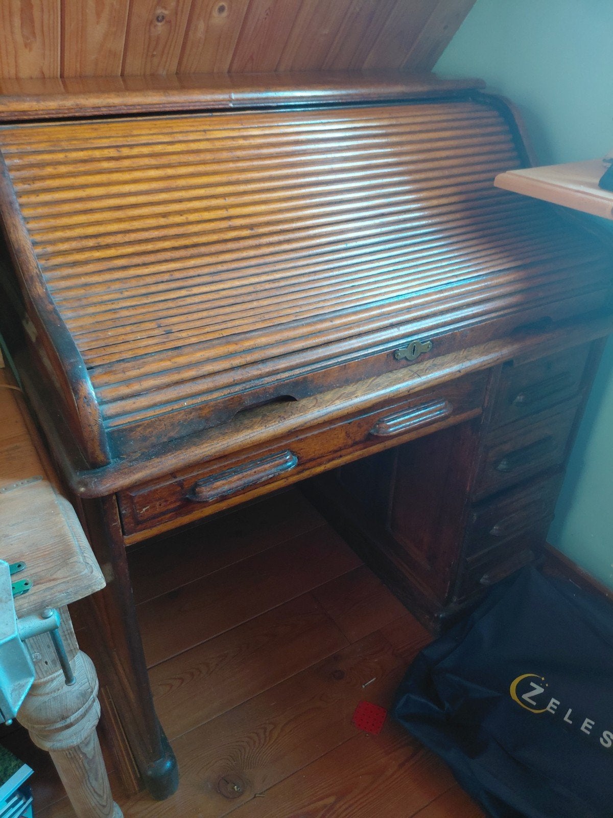 antiek rolluik bureau, Ophalen