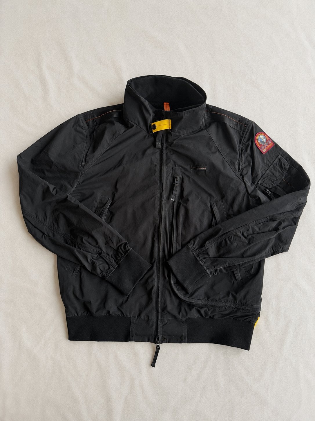 Zwarte Masterpiece bomber van Parajumpers, Kleding | Heren, Jassen | Winter, Ophalen of Verzenden, Gedragen, Maat 56/58 (XL), Zwart