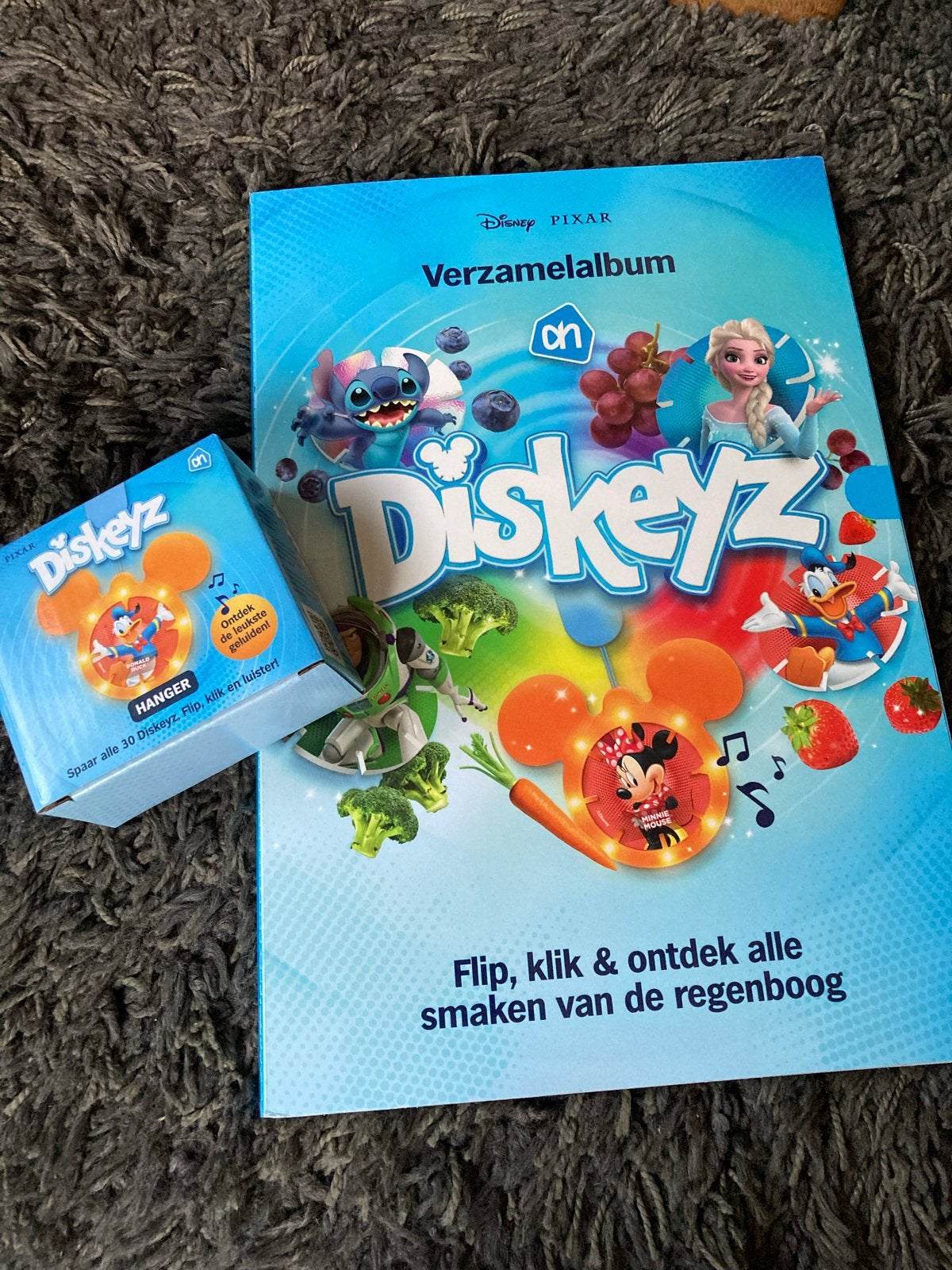 AH Disney Diskeyz boek met alle Diskeyz en sleutelhanger, Verzamelen, Ophalen of Verzenden