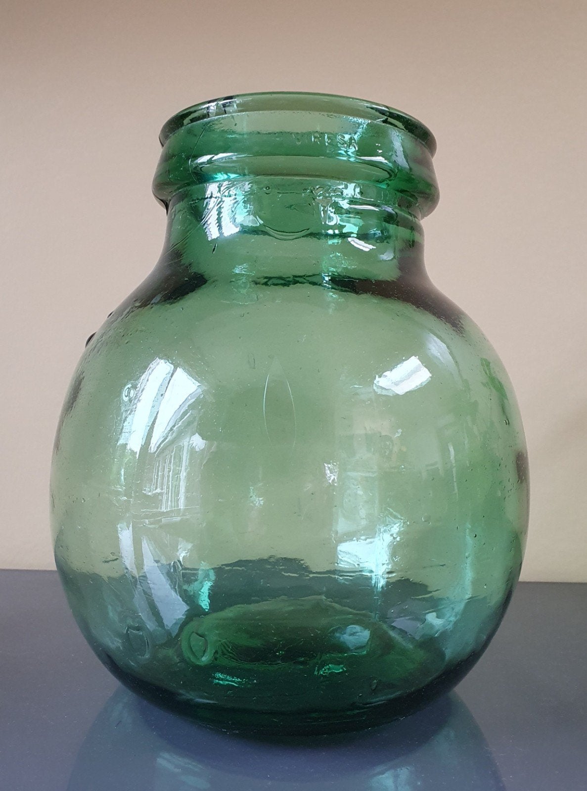 viresa vaas, Ophalen, Groen, Glas