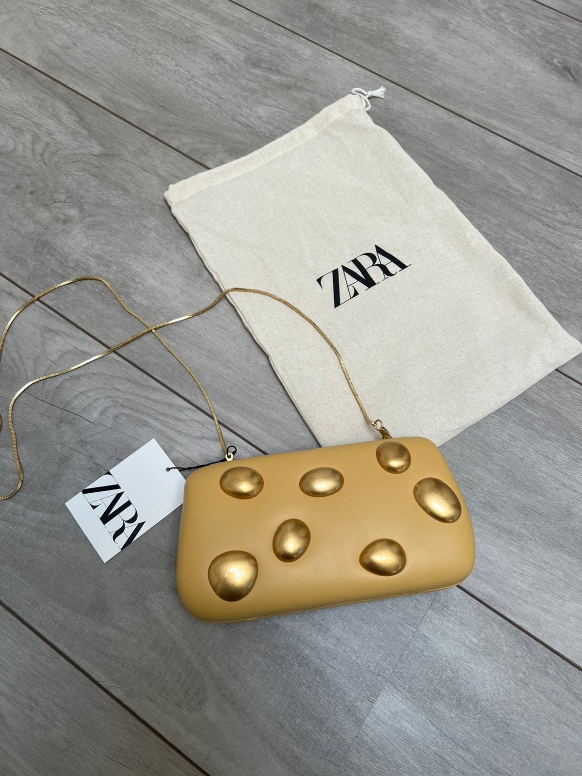 Zara clutch/tas nieuw!!!, Ophalen of Verzenden, Nieuw, Geel, Schoudertasje