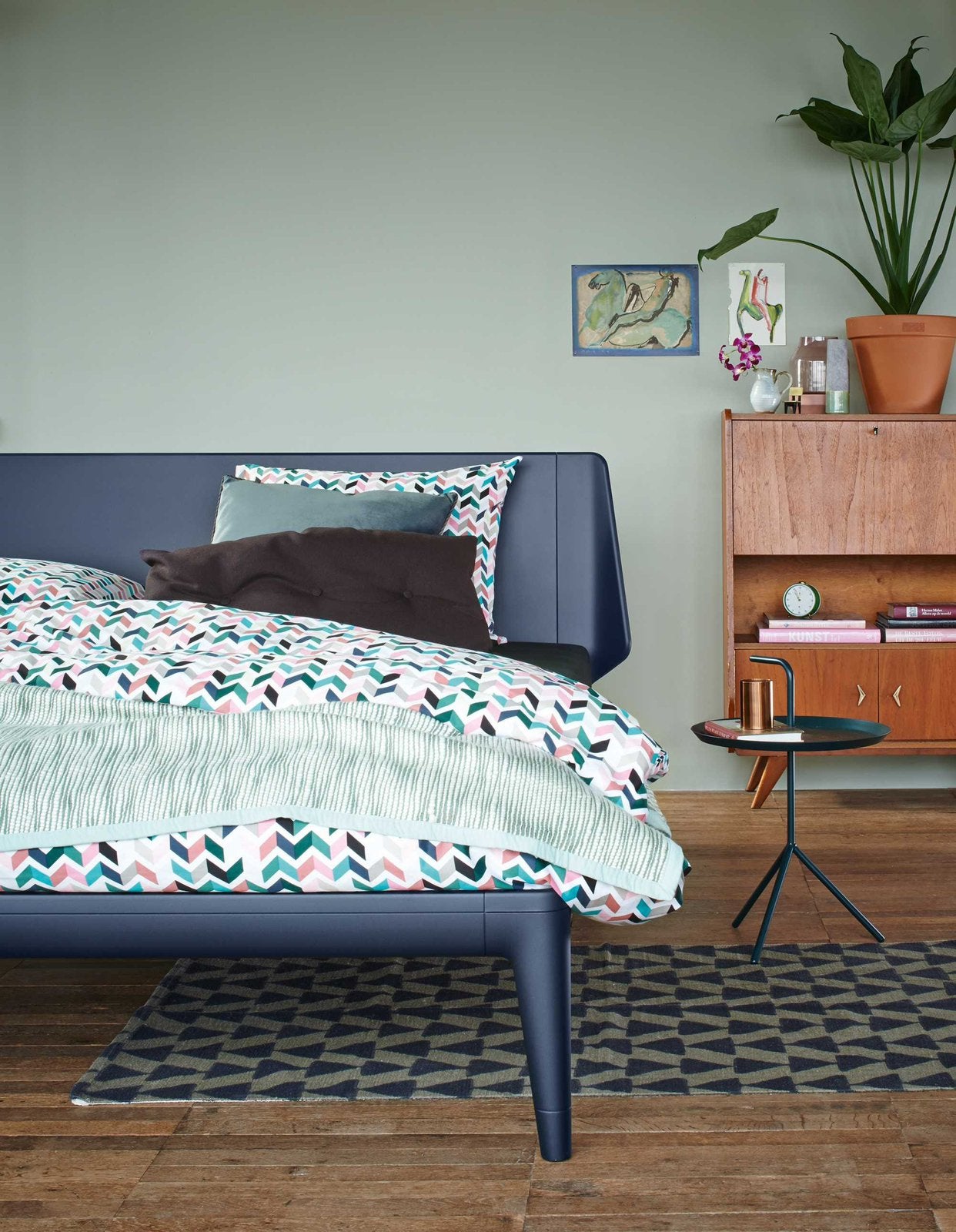 Auping essential 210  x160 midnight blue, Huis en Inrichting, Slaapkamer | Bedden, Ophalen, Overige materialen, Eenpersoons, Blauw