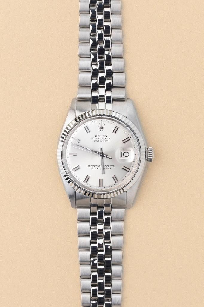 Rolex Datejust 1601 no-lume wide boy dial, Ophalen, Staal, Polshorloge, Zo goed als nieuw