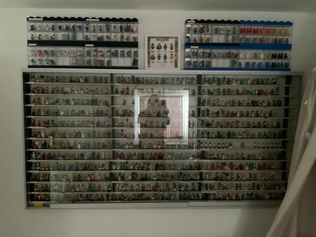 Lego minifiguren vitrinekast, Ophalen of Verzenden, Gebruikt, Overige merken