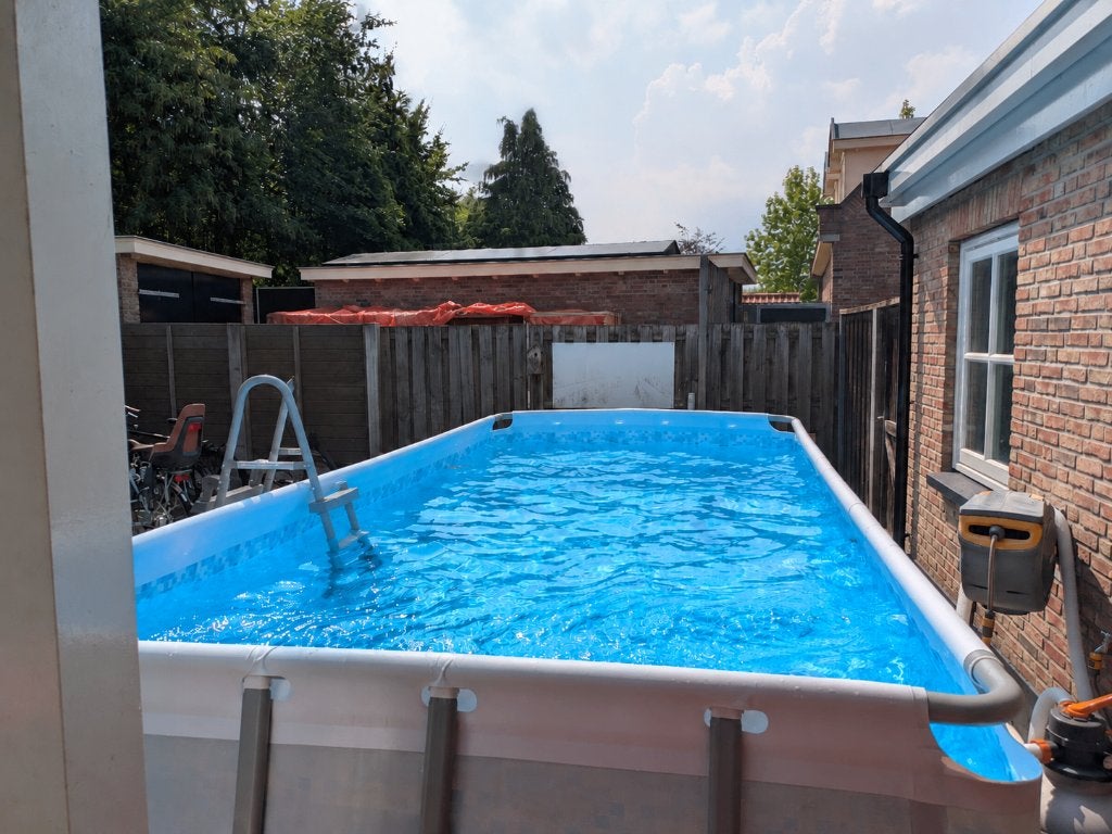 Bestway Power Steel zwembad 488244 122cm zo goed als nieuw, 200 tot 300 cm, Zo goed als nieuw, Rechthoekig, Ophalen