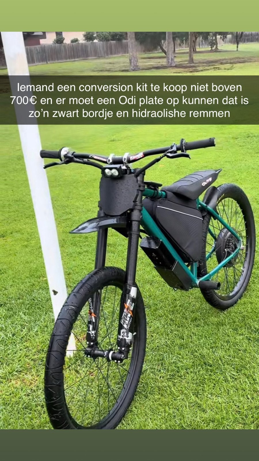 Gezocht: Conversion kit met ODI plate en hydraulische remmen, Fietsen en Brommers, Elektrische fiets, Gebruikt, Overige materialen