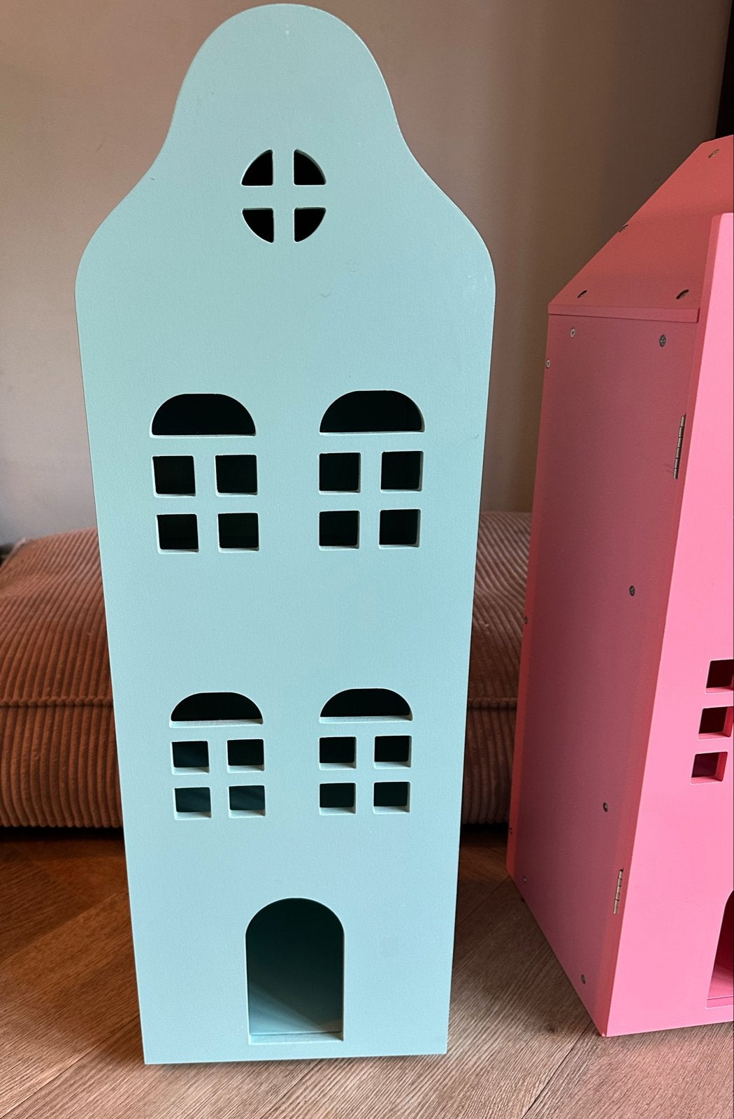 HEMA Grachtenpand Poppenhuis - Mintgroen, Ophalen, Zo goed als nieuw, Poppenhuis