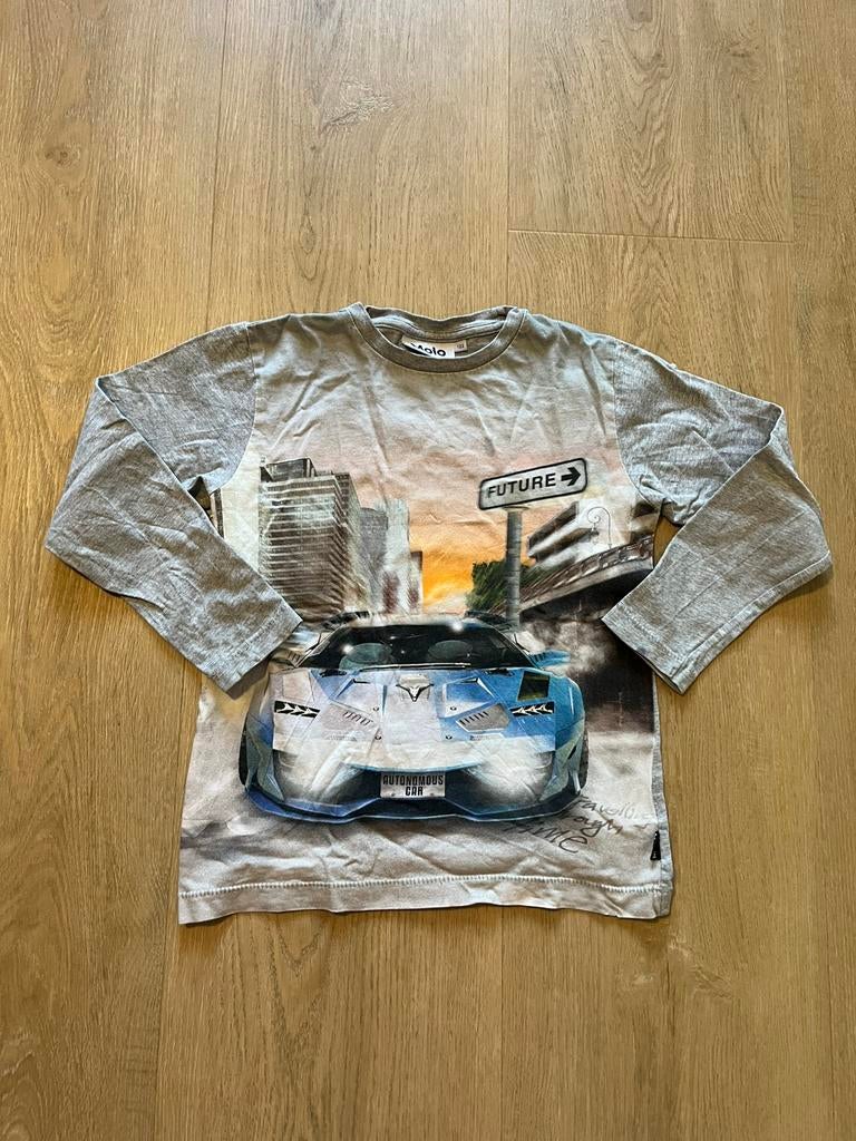 Molo longsleeve auto maat 122 zgan, Ophalen of Verzenden, Zo goed als nieuw, Jongen, Shirt of Longsleeve