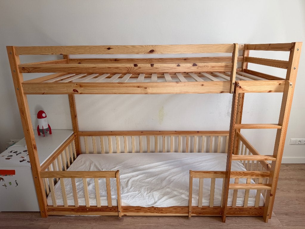 Stapelbed, Ophalen, Gebruikt, 90 cm, 160 tot 180 cm