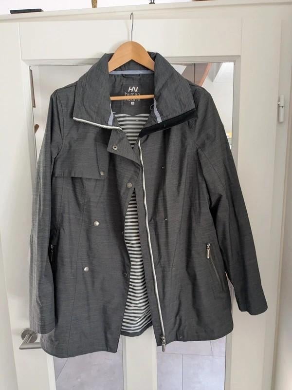 Human Nature regenjas, Kleding | Dames, Maat 42/44 (L), Ophalen of Verzenden, Zo goed als nieuw, Grijs