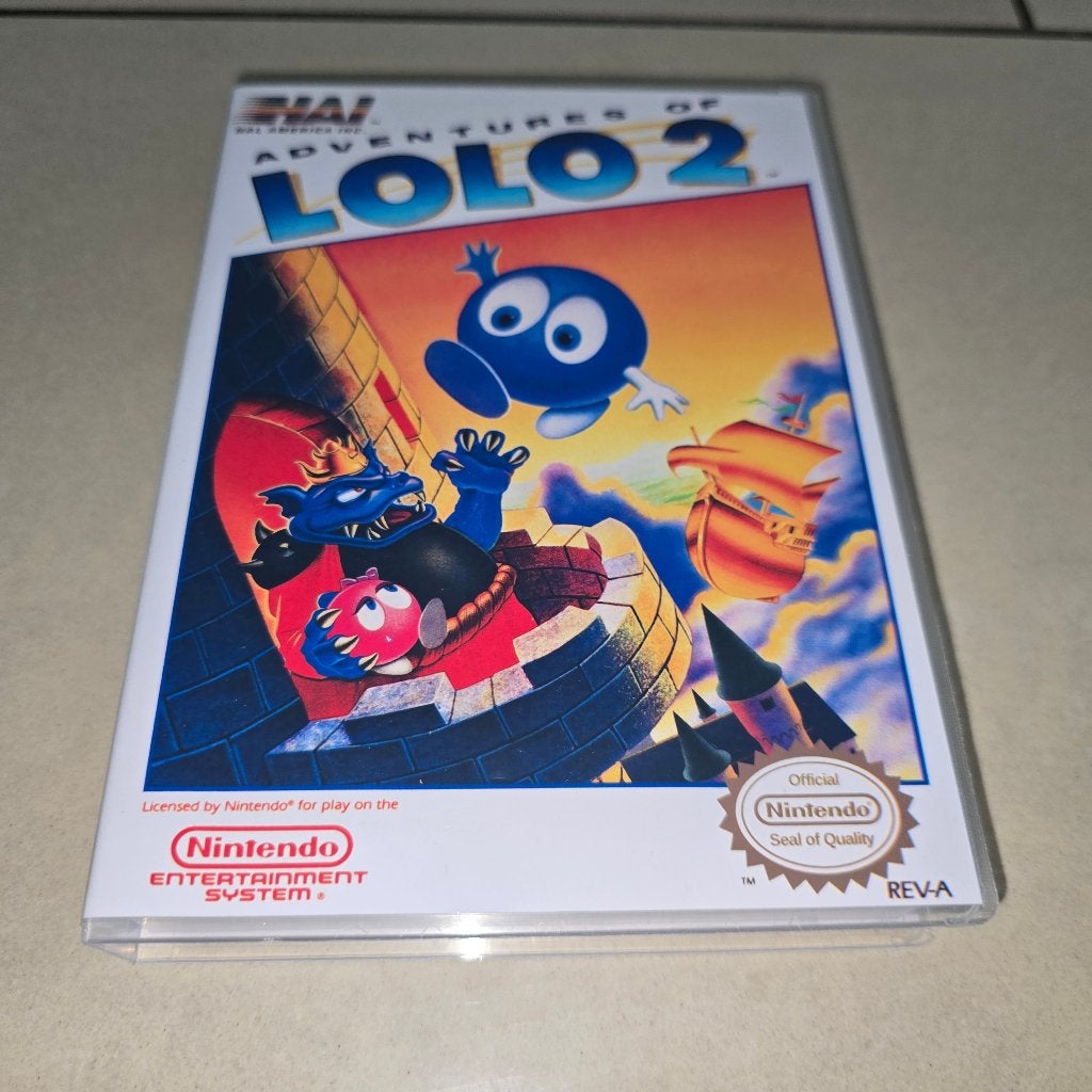 Adventures of Lolo 2 NES Game Case, Spelcomputers en Games, Avontuur en Actie, Verzenden, 1 speler, Zo goed als nieuw