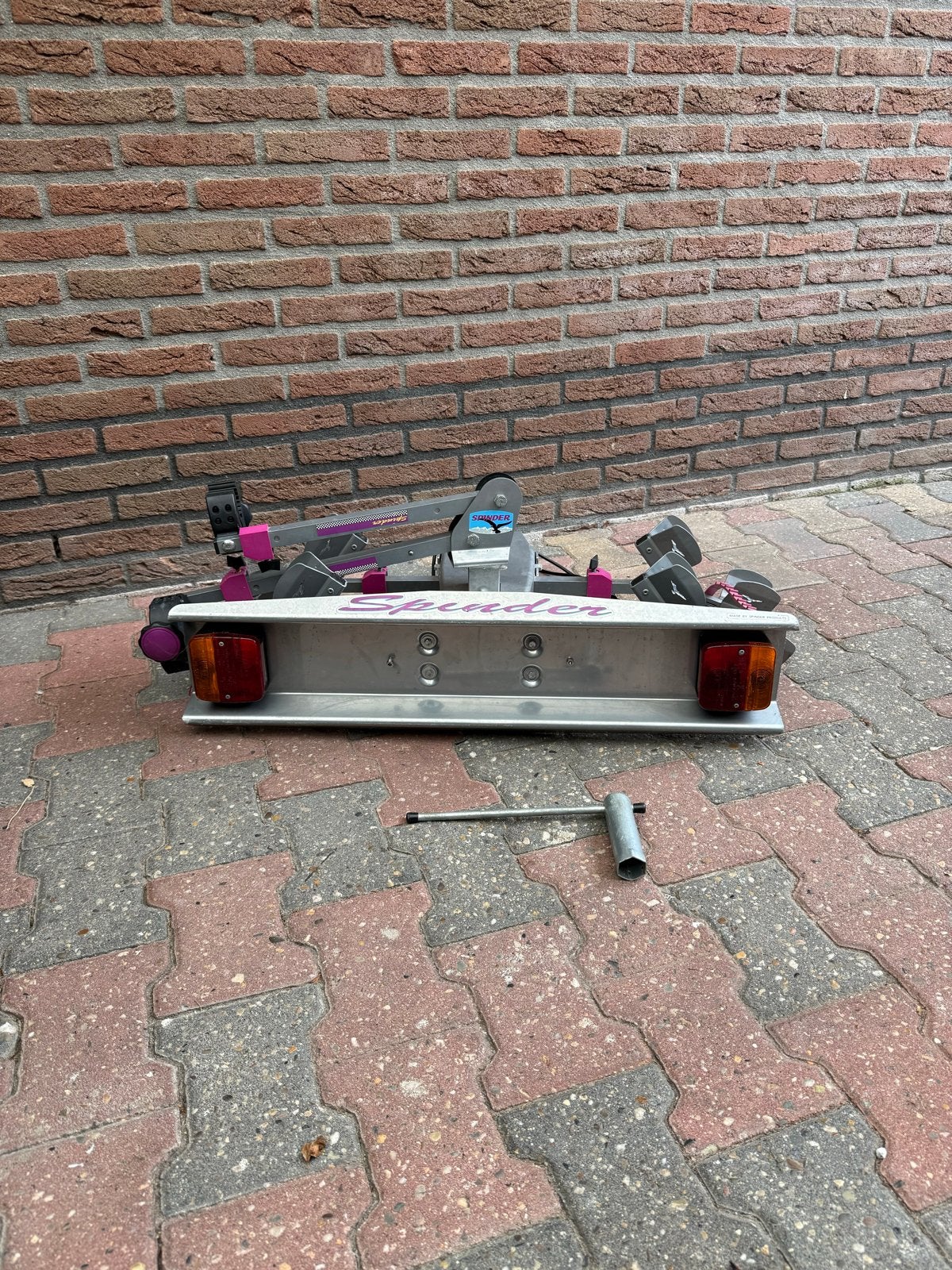 Spinder aluminium fietsendrager voor 2 fietsen, Auto diversen, Ophalen, 2 fietsen, Gebruikt, Trekhaakdrager