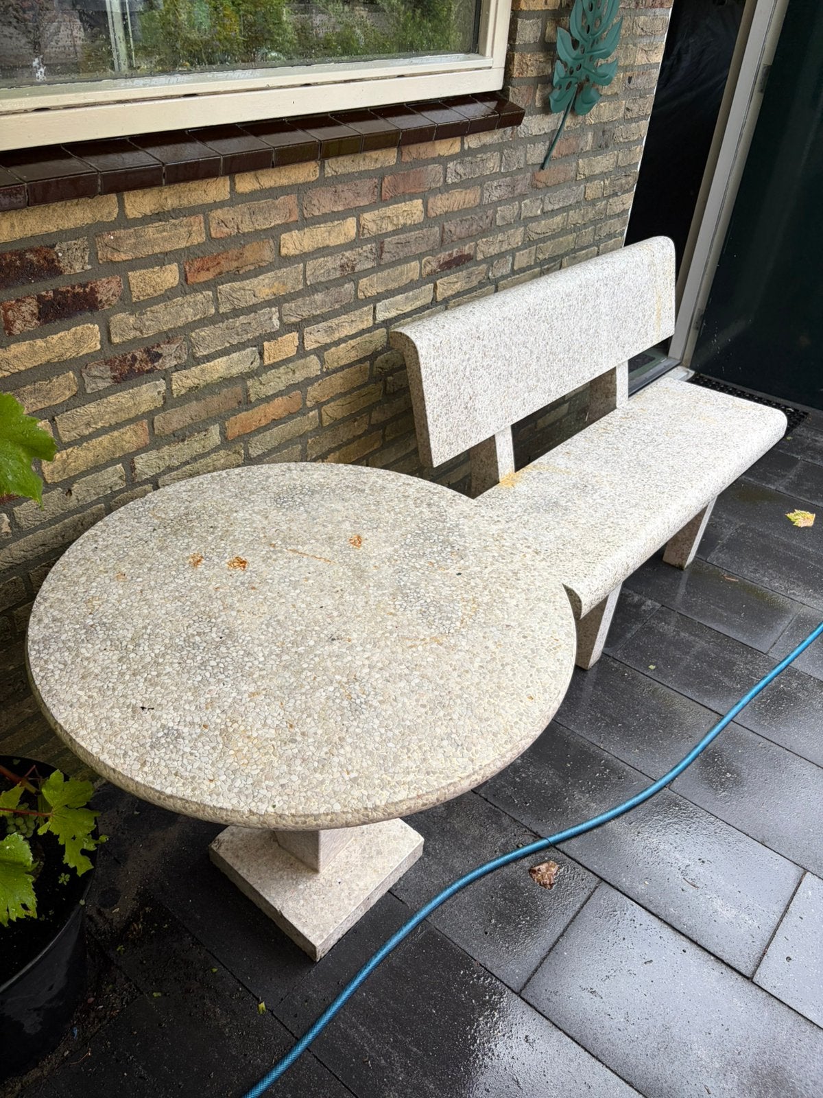 Tuinset graniet, Tuin en Terras, Ophalen, Zo goed als nieuw, Overige materialen
