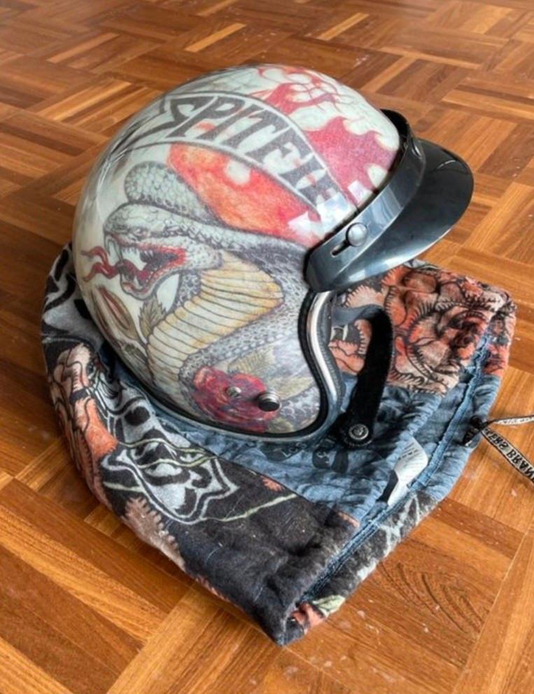 Unieke Rude Riders motorhelm, Overige merken, Ophalen of Verzenden, Tweedehands, XL