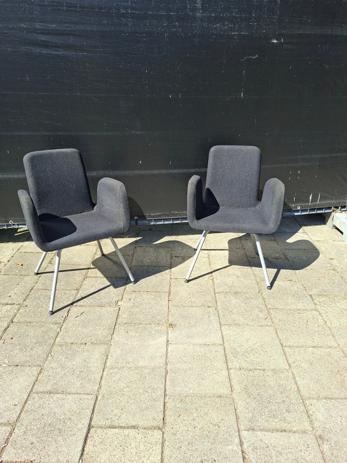 Leuke 2 hands stoeltjes met gebruikerssporen, Gebruikt, Twee, Zwart, Ophalen of Verzenden