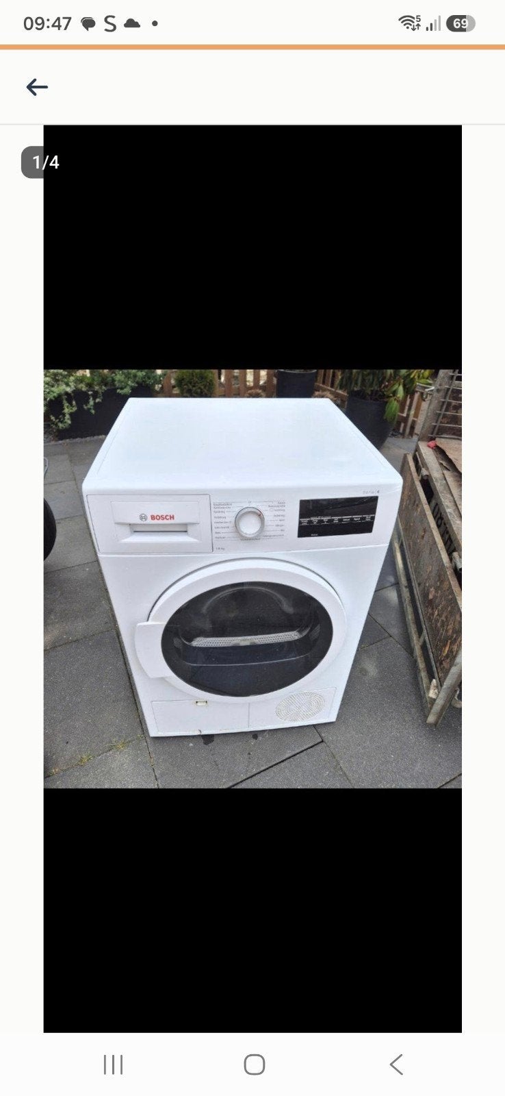 Bosch condensdroger voor onderdelen, Witgoed en Apparatuur, 6 tot 8 kg, Ophalen of Verzenden, Condens, 85 tot 90 cm