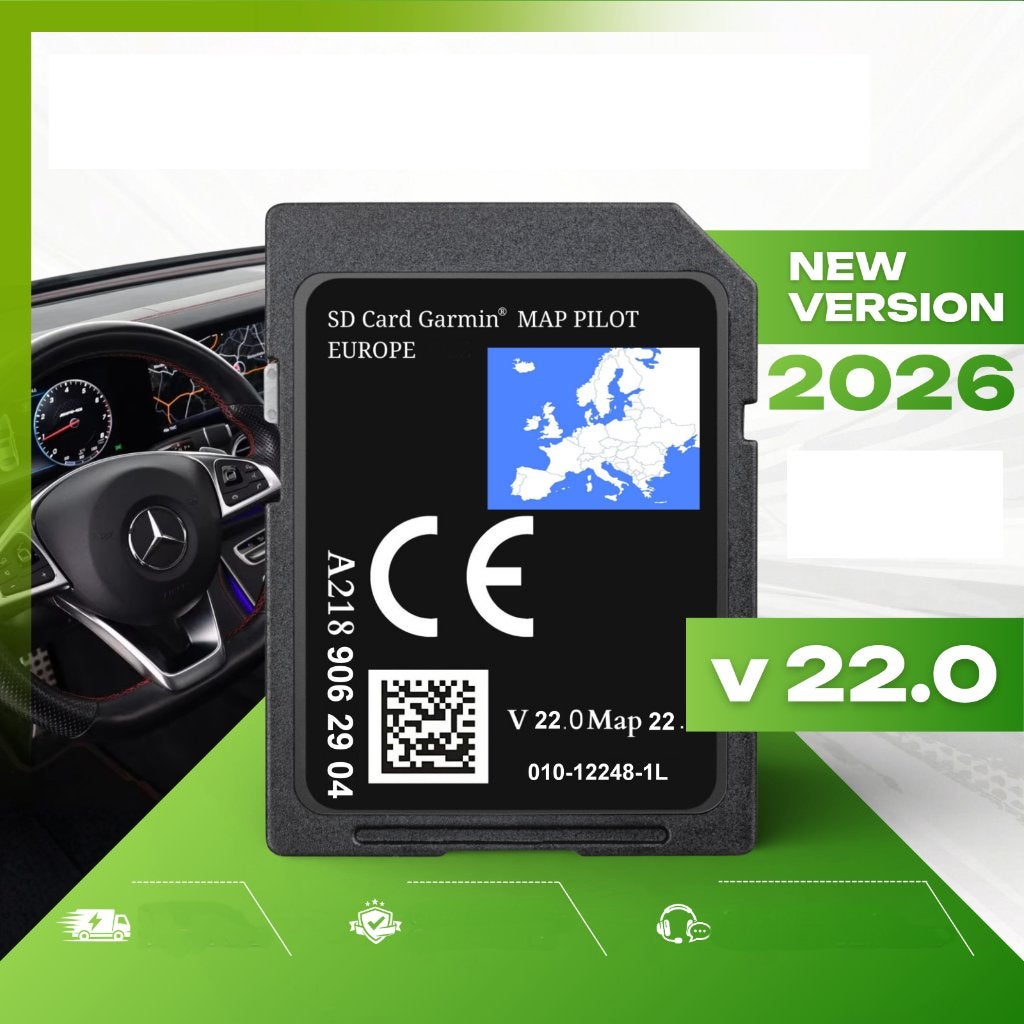Mercedes A218, A213 SD Kaart V 22.0 ✅ 2026 Garmin Map, Computers en Software, Navigatiesoftware, Verzenden, Nieuw, Heel Europa