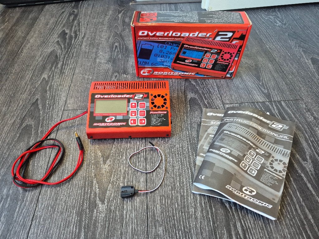 Robitronic Overloader 2 Acculader (Lipo lader), Elektro, Ophalen of Verzenden, Zo goed als nieuw, Schaal 1:10