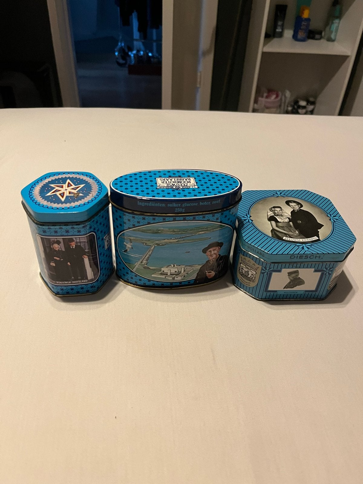 3 Vintage Zeeuwse Babbelaars Blikken - Decoratief & Verzamel, Ophalen of Verzenden, Gebruikt, Overige, Overige merken