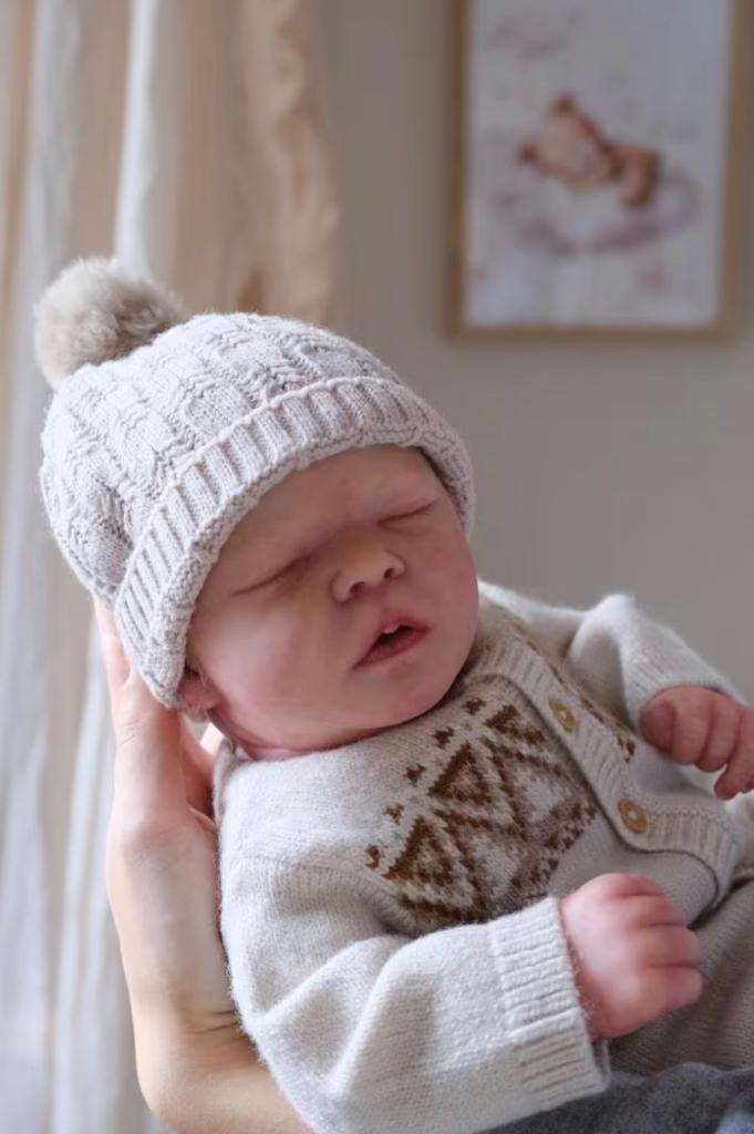 Reborn pop darren asleep realborn poppen reborns, Ophalen of Verzenden, Nieuw, Pop, Levensecht of Reborn