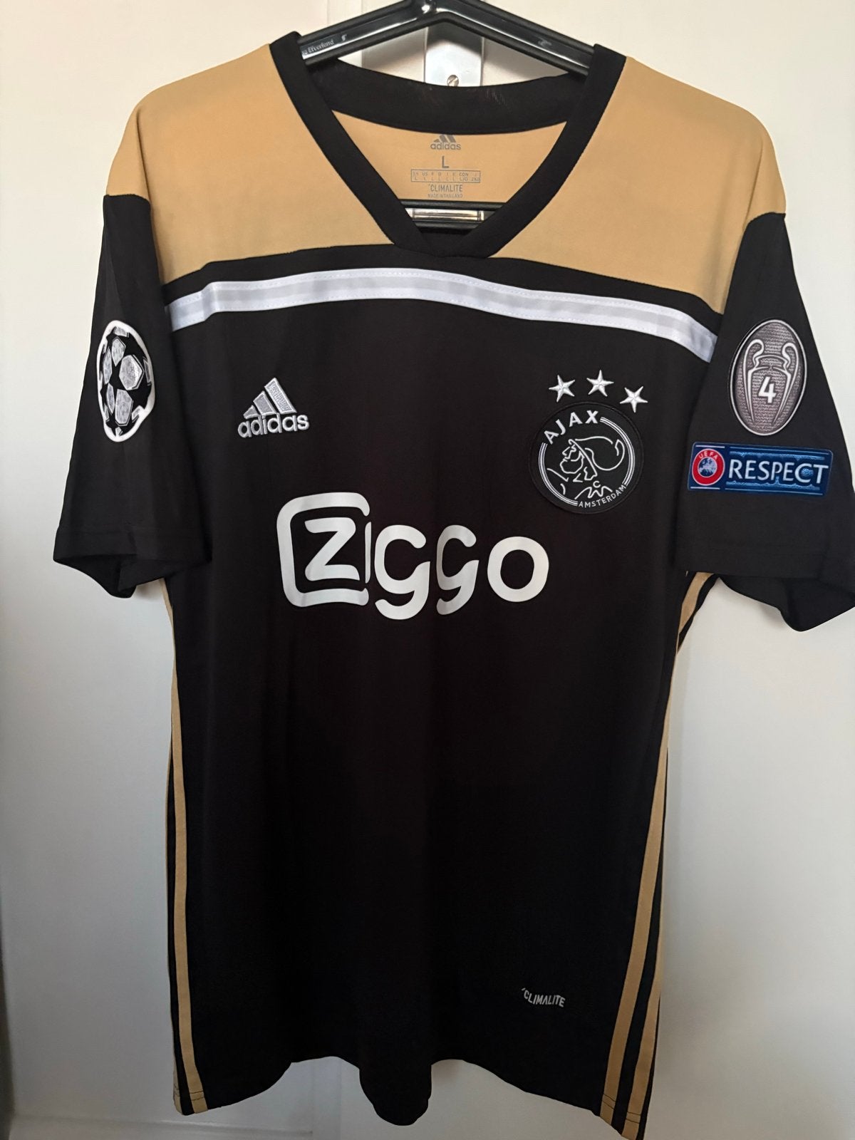 Retro Ajax Neres Large adidas Brazilië vintage, Maat 52/54 (L), Zwart, Nieuw, Ophalen of Verzenden