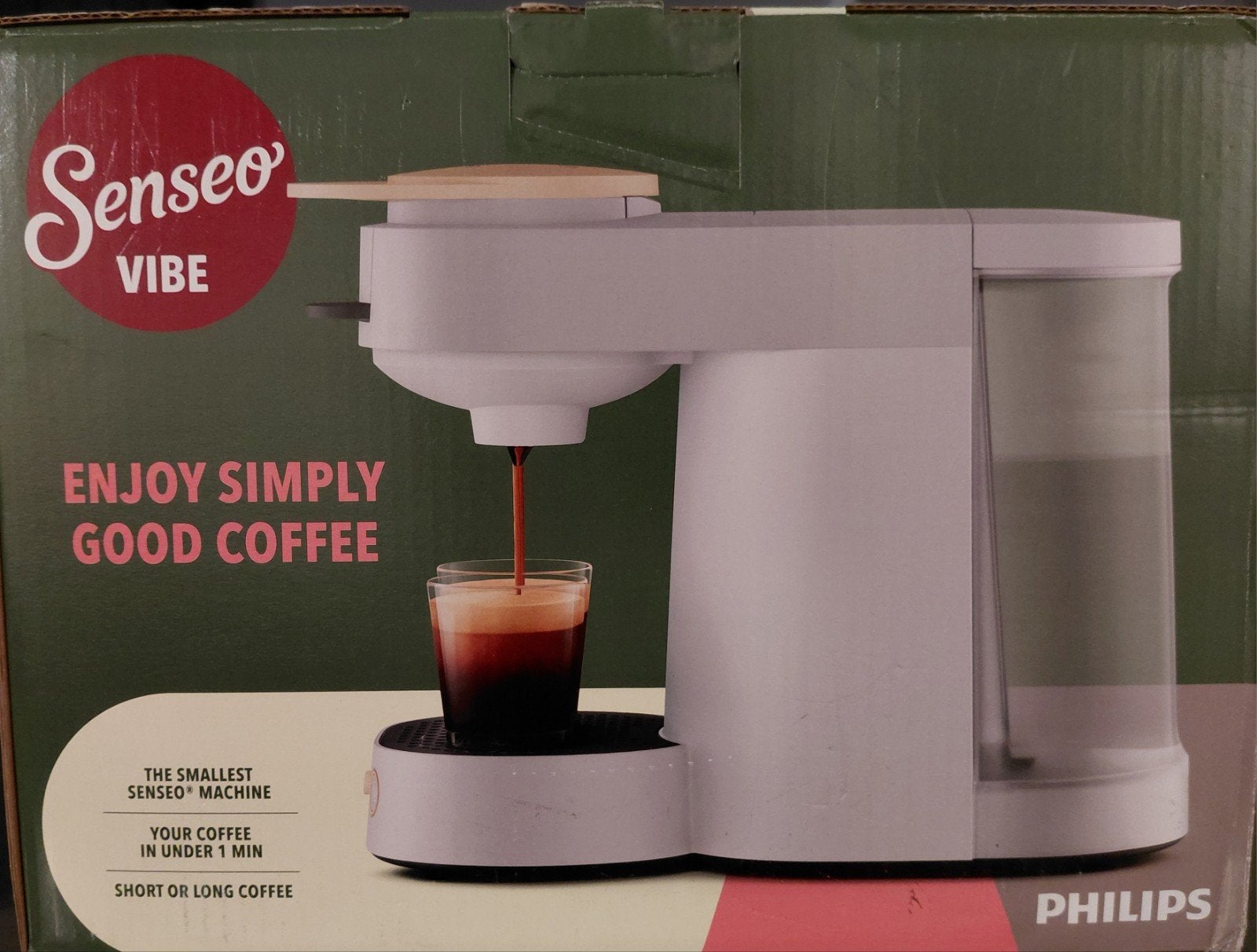 Nieuwe Philips Senseo Vibe Koffiepadmachine, Witgoed en Apparatuur, Ophalen of Verzenden, 2 tot 4 kopjes, Koffiepads en cups, Afneembaar waterreservoir