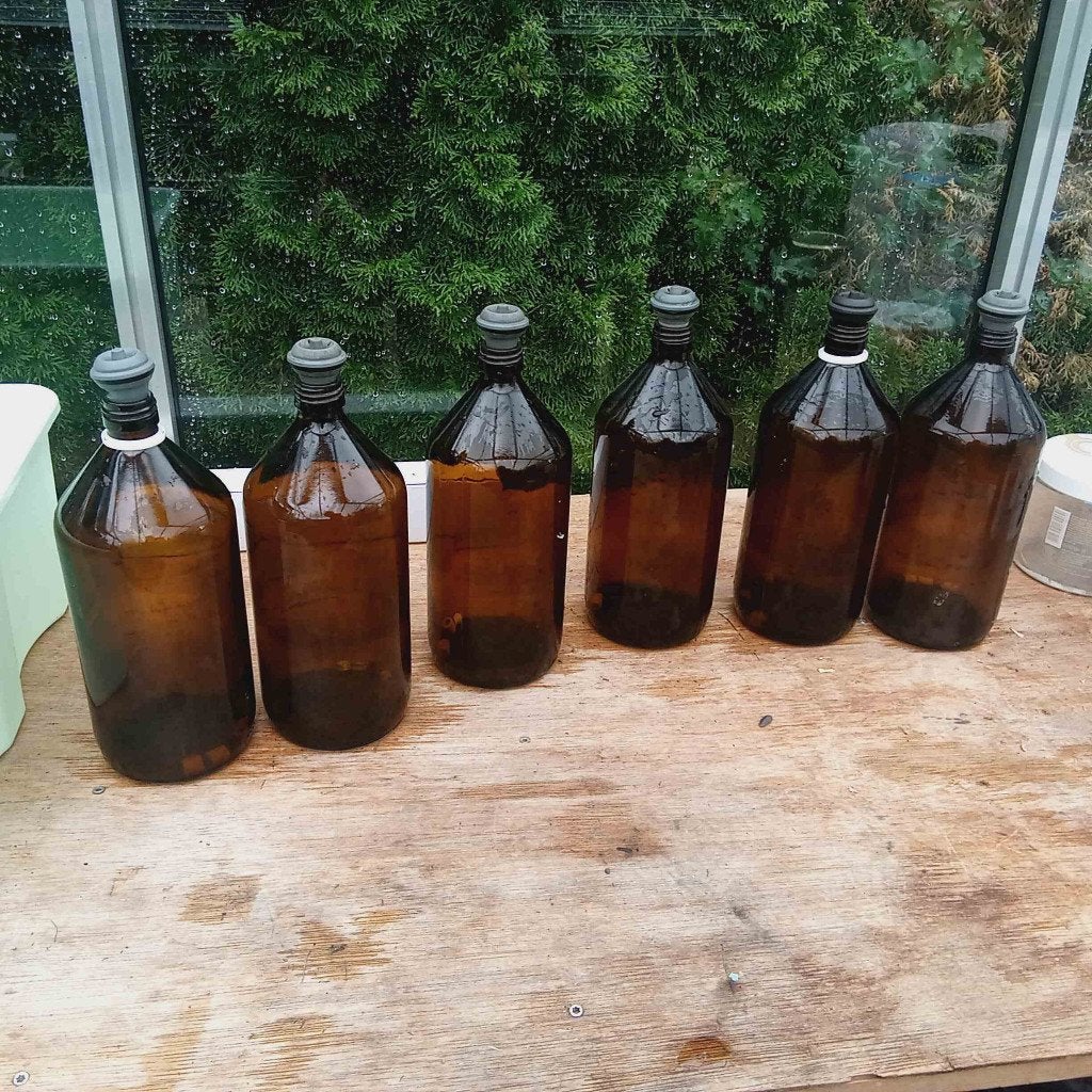 Apothekersflessen 1 liter 6 stuks, Huis en Inrichting, Keuken | Keukenbenodigdheden, Ophalen of Verzenden, Meerkleurig, Overige merken