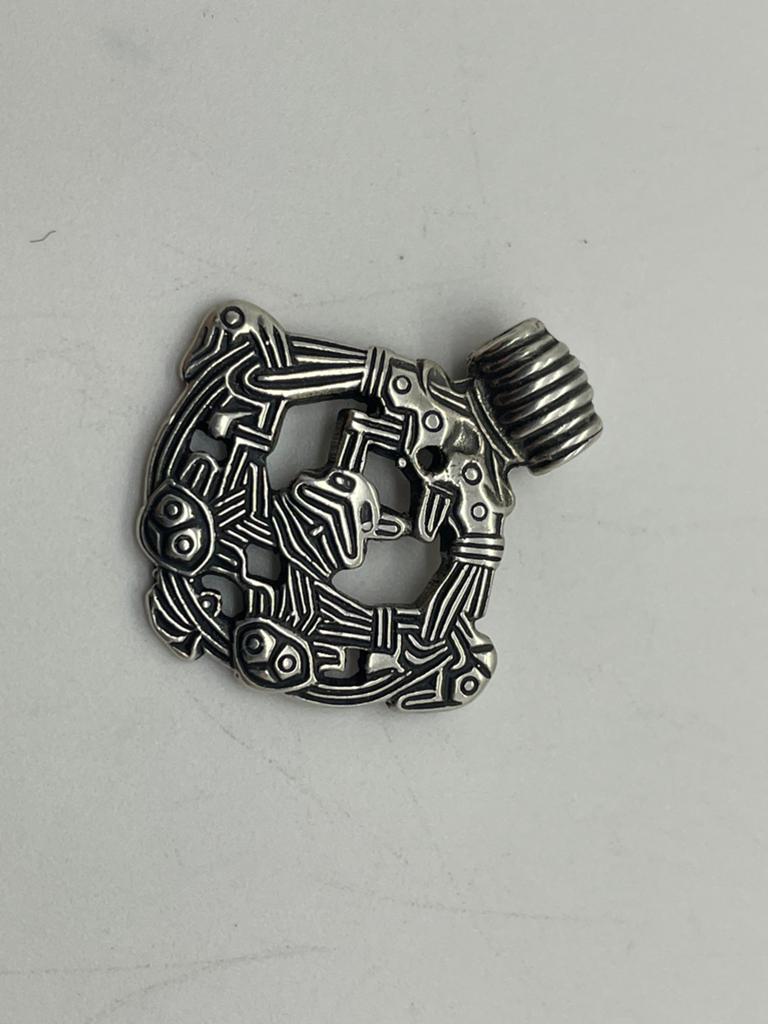 E99 Prachtige zilveren hanger Viking stijl, Overige voorstellingen, Ophalen of Verzenden, X, Zilver