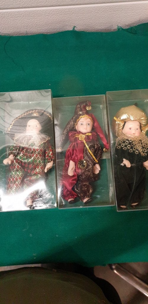 -	Poppen vintage clown poppen 3 verschillende, Verzamelen, Poppen, Ophalen of Verzenden, 'T Olde Gre-j, Info@toldegrej.nl, Endepoelstraat 20f Didam