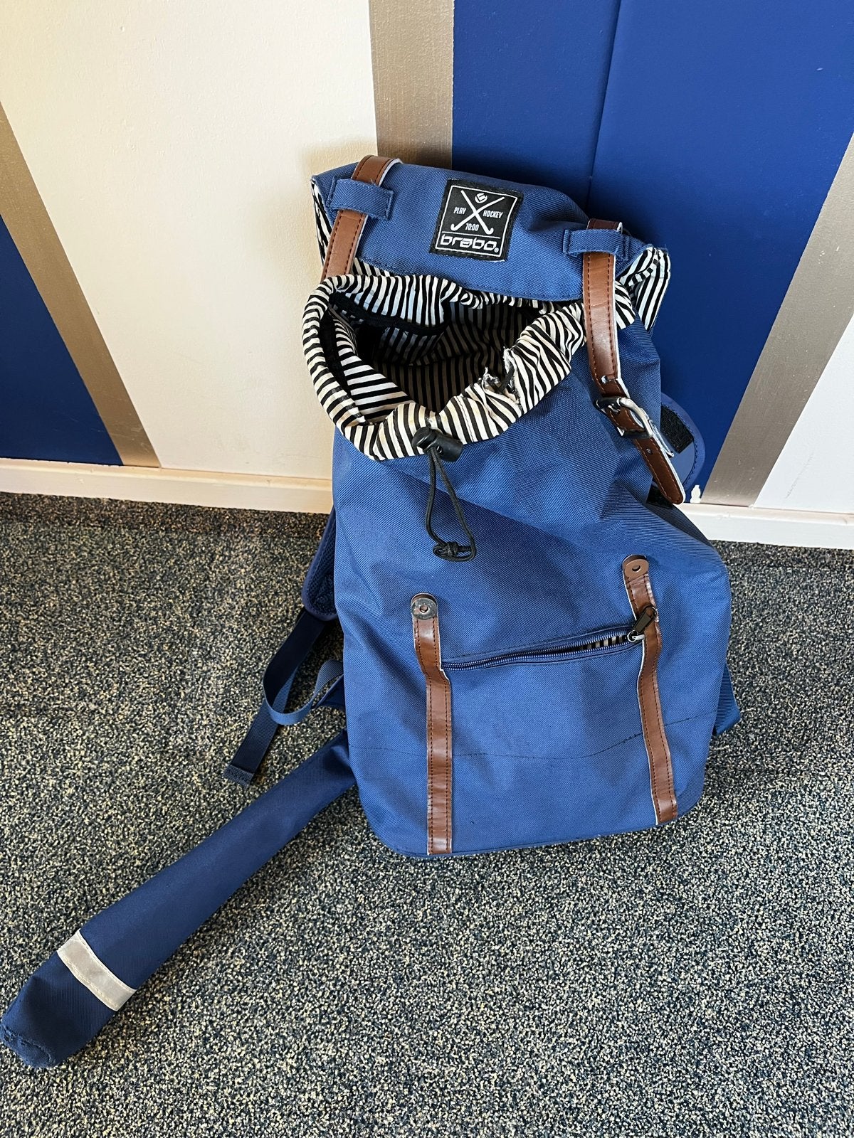 blauwe hockey rugzak, Sport en Fitness, Ophalen, Gebruikt, Tas